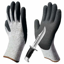 Level 5 Non-Slip Breathable sandy nitrile coated Cut resistance Safety Gloves